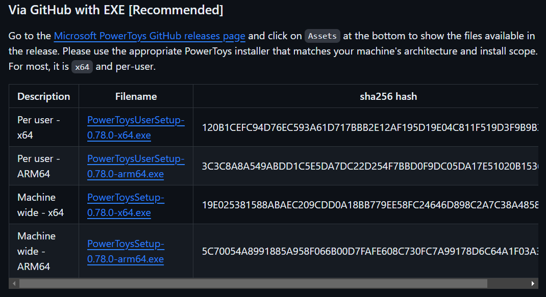 PowerToysGitHubReleases
